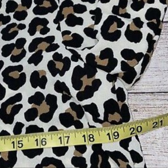 Michael Kors Basics Leopard Print Blouse Black/Grey/White S - Picture 6 of 12